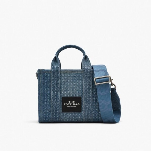 Marc Jacobs The Crystal Canvas Small Tote Bag crystal Denim