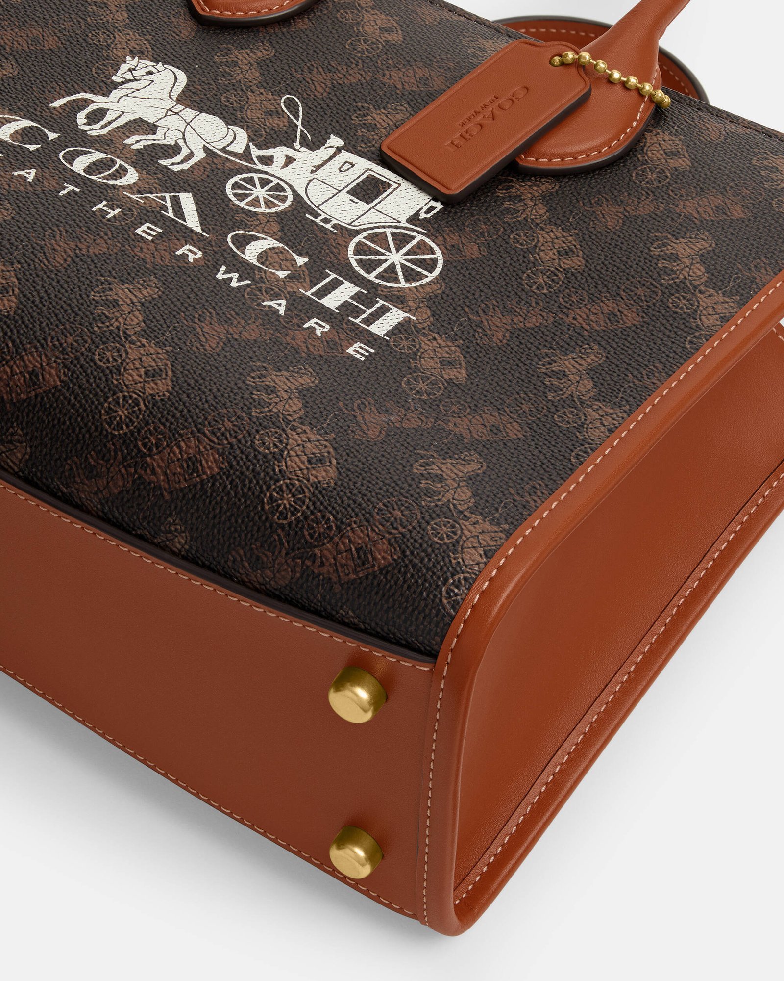 Coach Ace Tote 26 With Horse And Carriage Print dark - Image 4