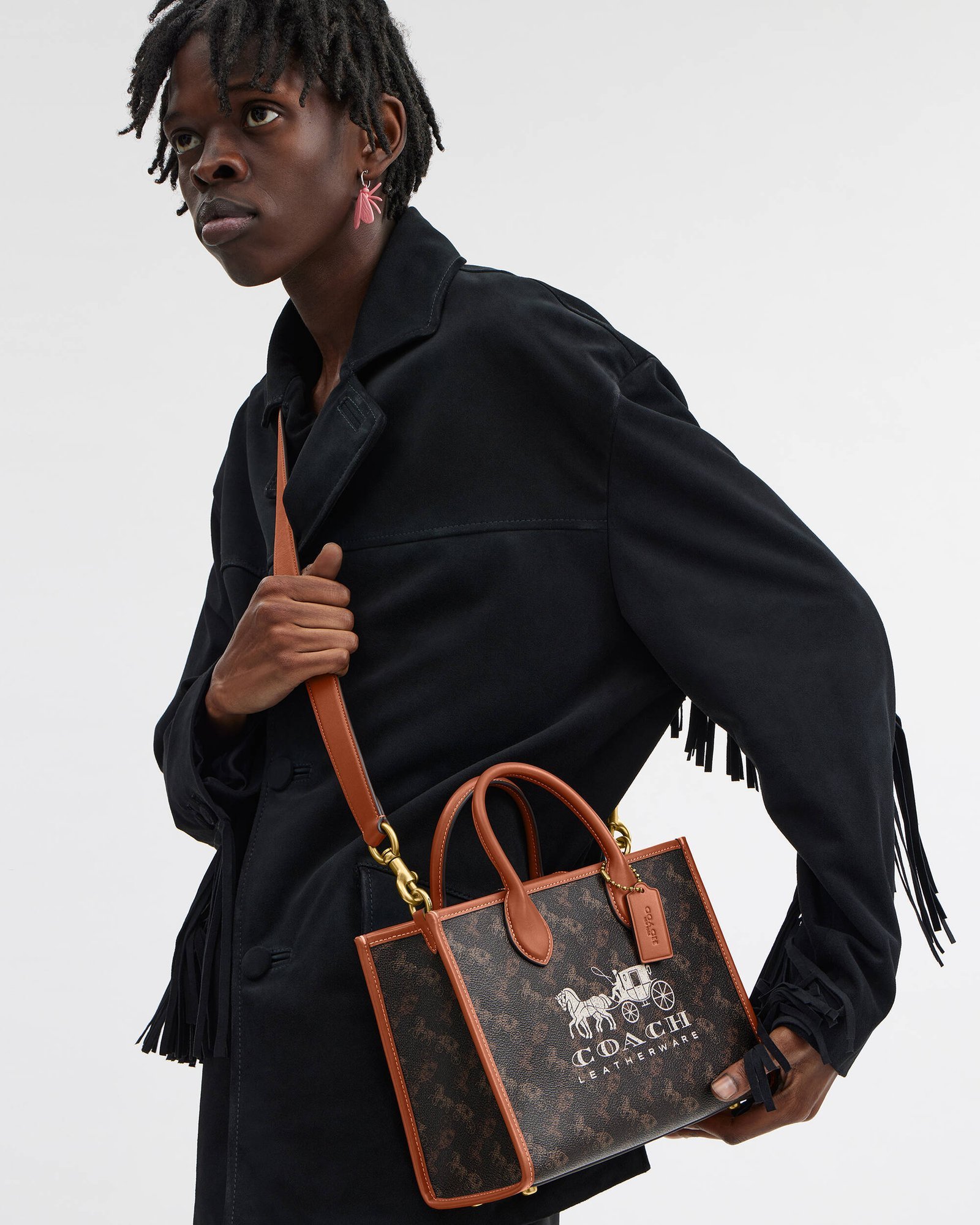 Coach Ace Tote 26 With Horse And Carriage Print dark - Image 8