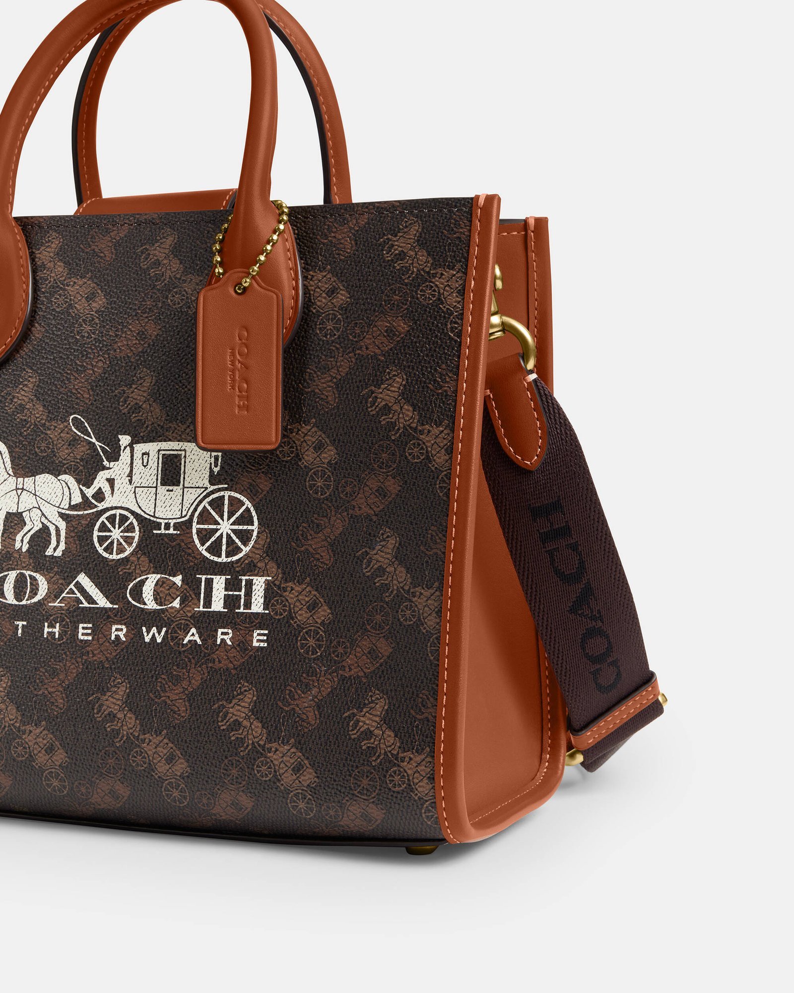 Coach Ace Tote 26 With Horse And Carriage Print dark - Image 9