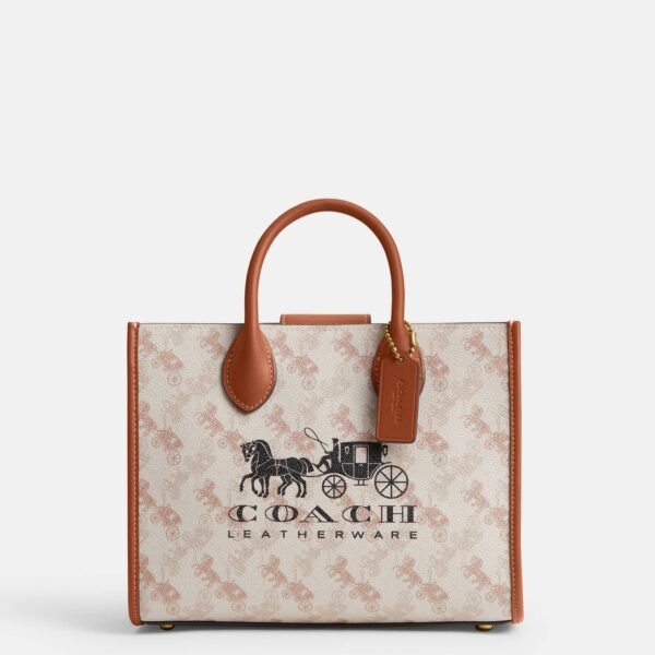 Coach Ace Tote 26 With Horse And Carriage Print