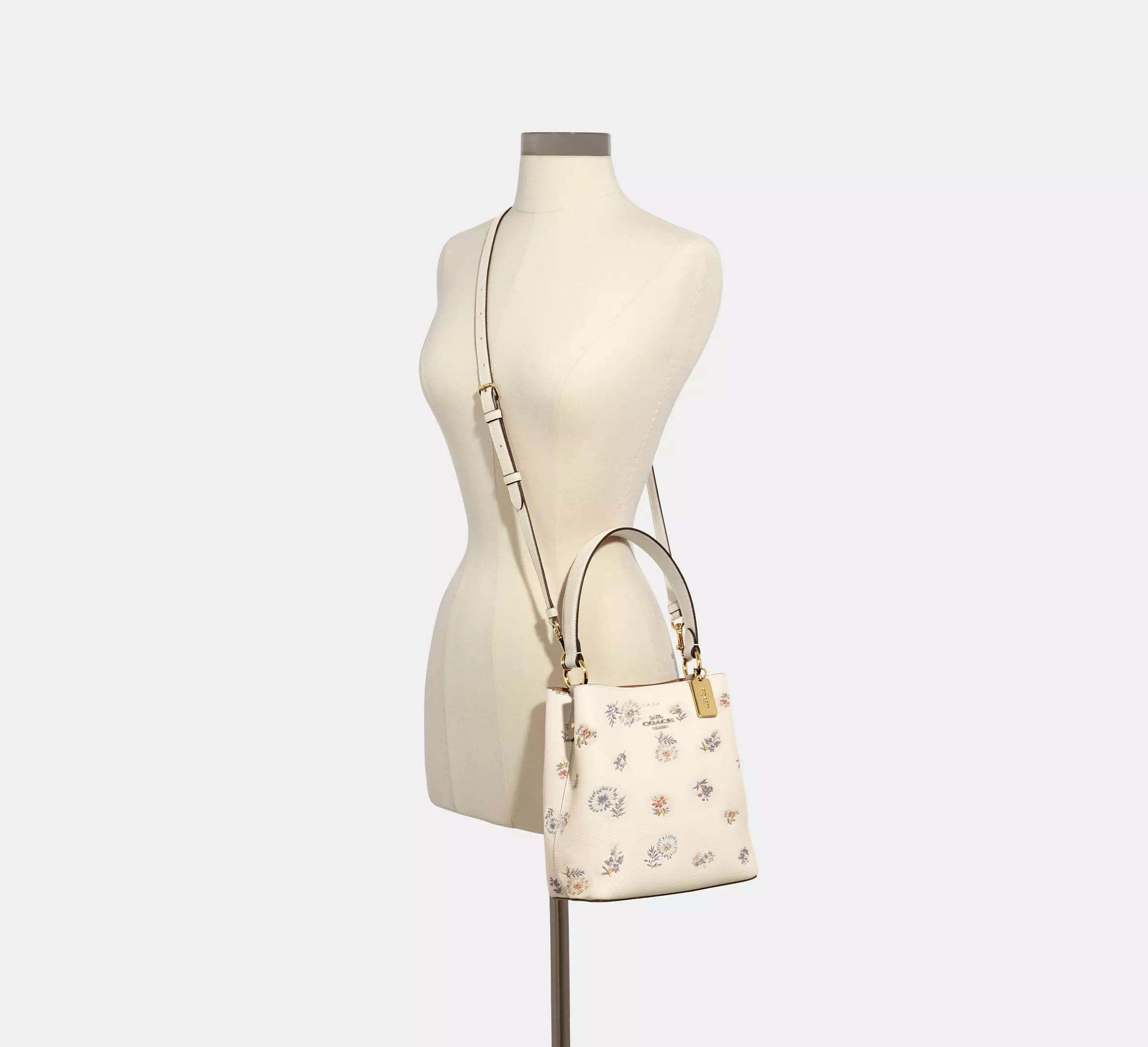 coach dandelion backpack Gallery Tote With Floral Print this backpack features an inside tech sleeve Coach Small Town Bucket Bag
