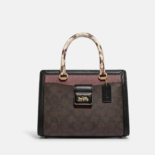 COACH GRACE MONOGRAM X PLUM MINI TOTE BAG