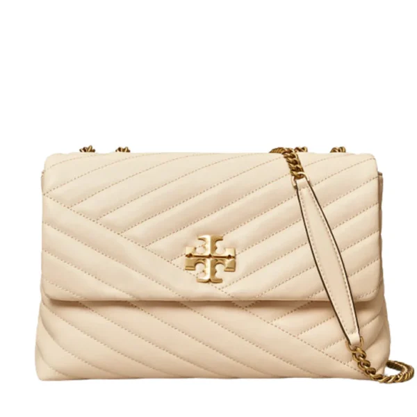 Tory Burch Kira Chevron Convertible Shoulder Bag New Cream