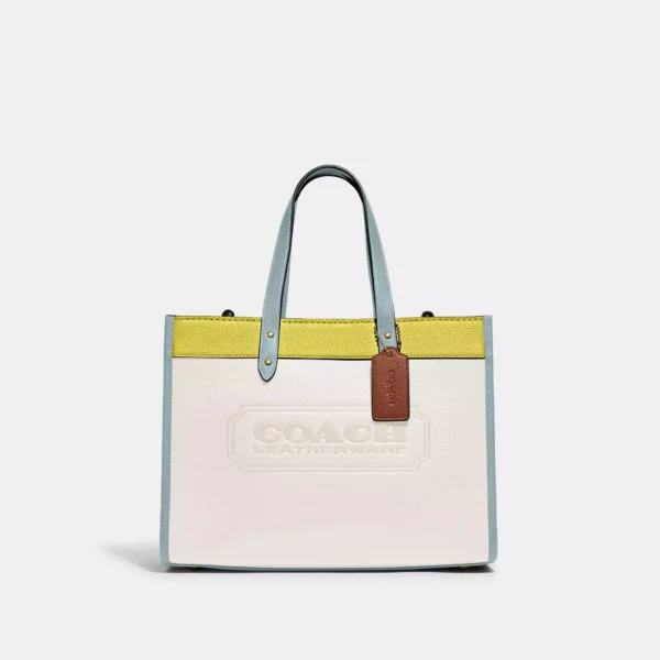 Coach Field Tote 30 In Colorblock With Coach Badge