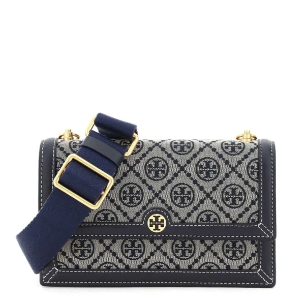 Tory Burch T Monogram Jacquard Mini Shoulder Bag Navy