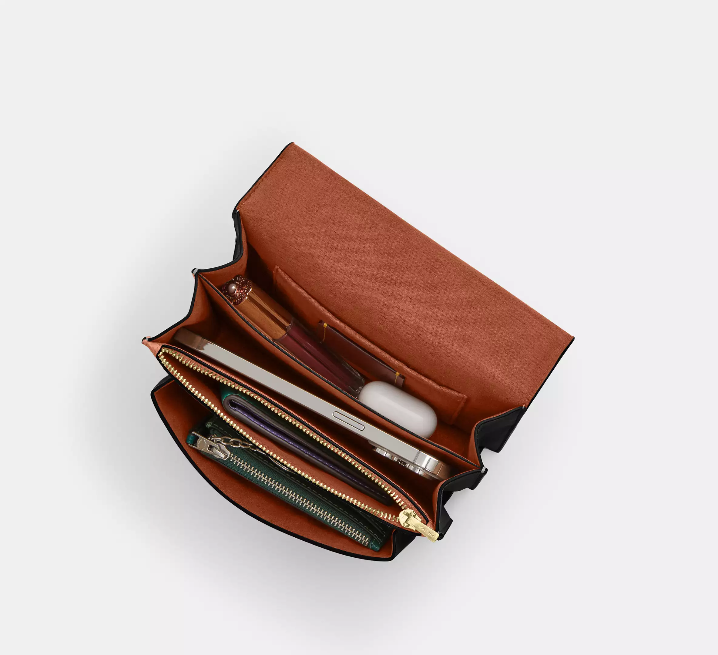 Coach Mini Klare Crossbody Bag In Signature Canvas Tan Black - Image 3