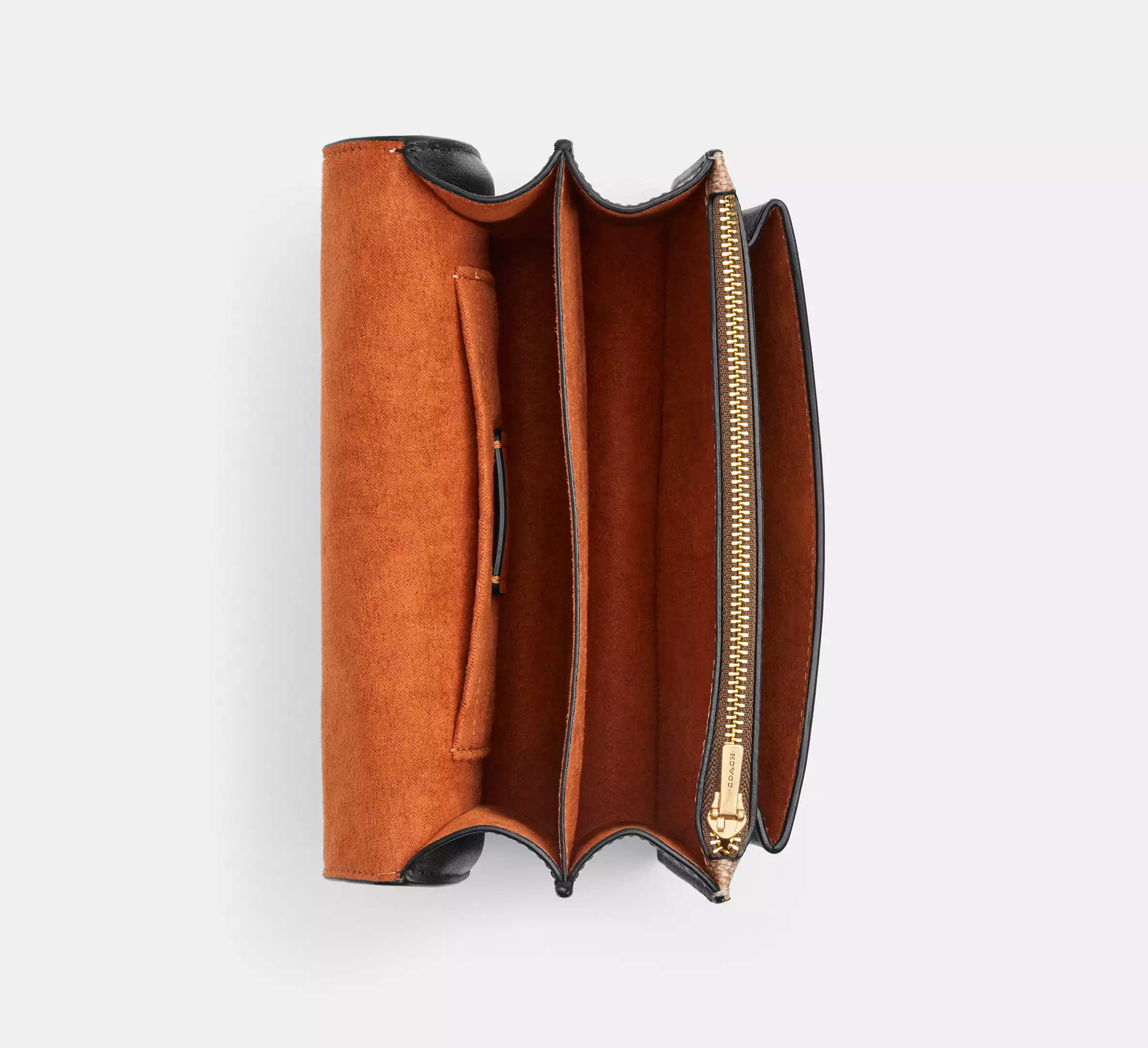 Coach Mini Klare Crossbody Bag In Signature Canvas Tan Black - Image 4