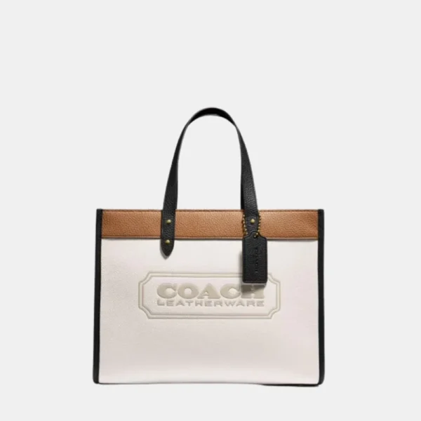 Coach Field Tote 30 In Colorblock With Coach Badge dark