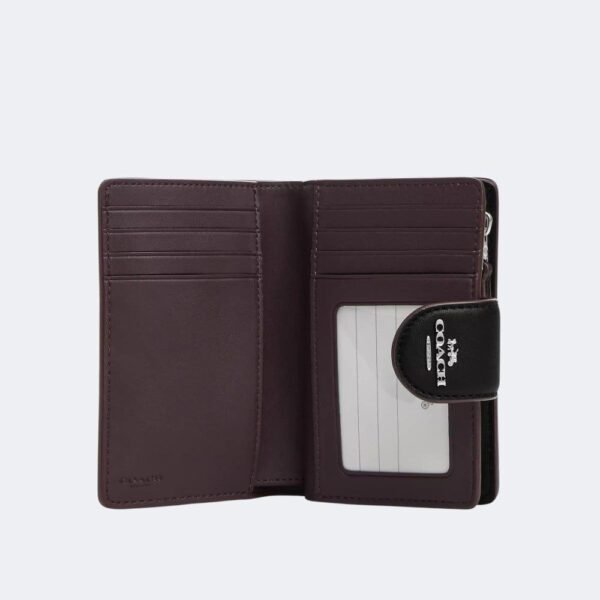 Coach Medium Corner Zip Wallet In Signature Nappa Leather Black - Image 3