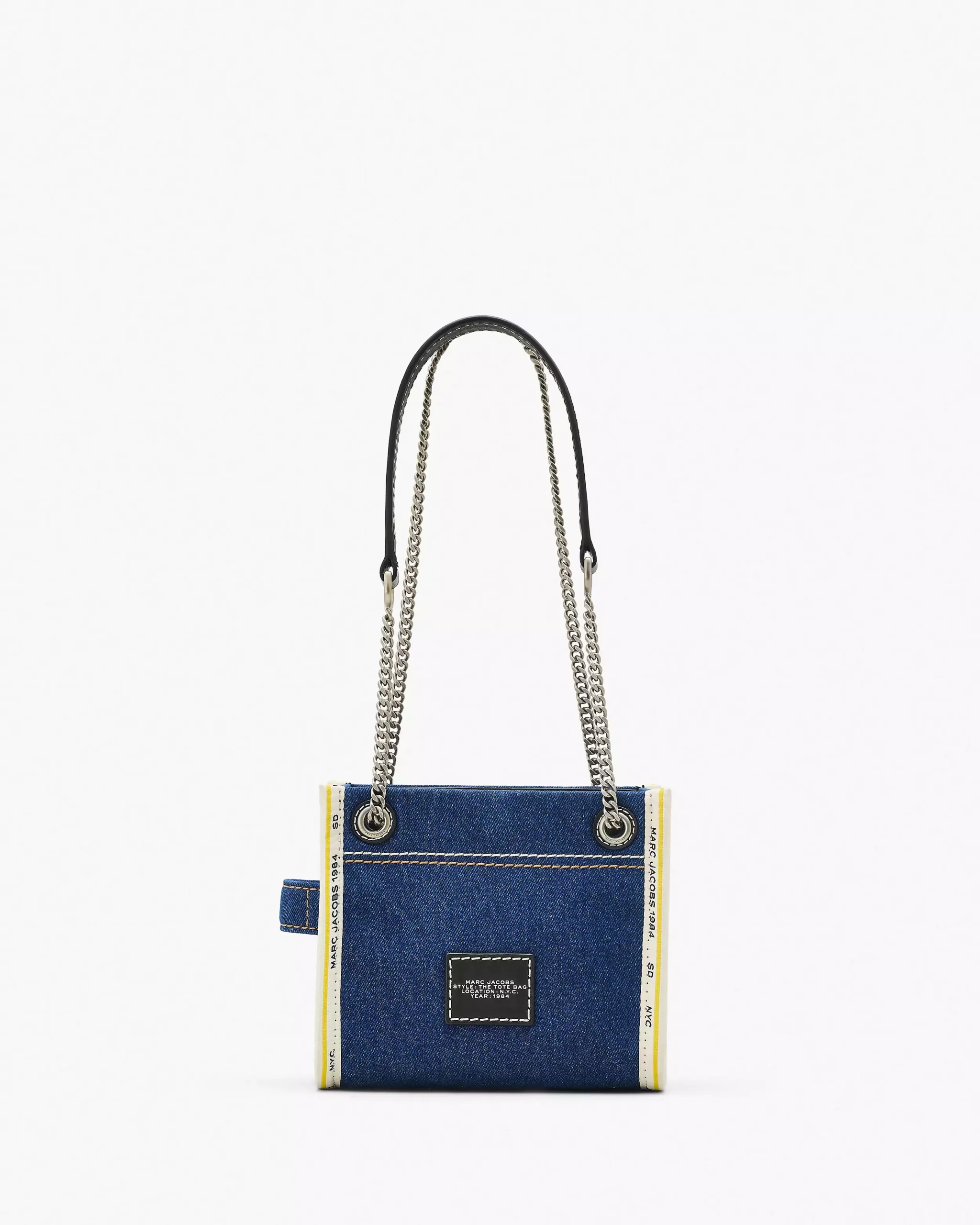 The Marc Jacobs Denim Chain Crossbody Tote Bag Dark Wash - Image 3
