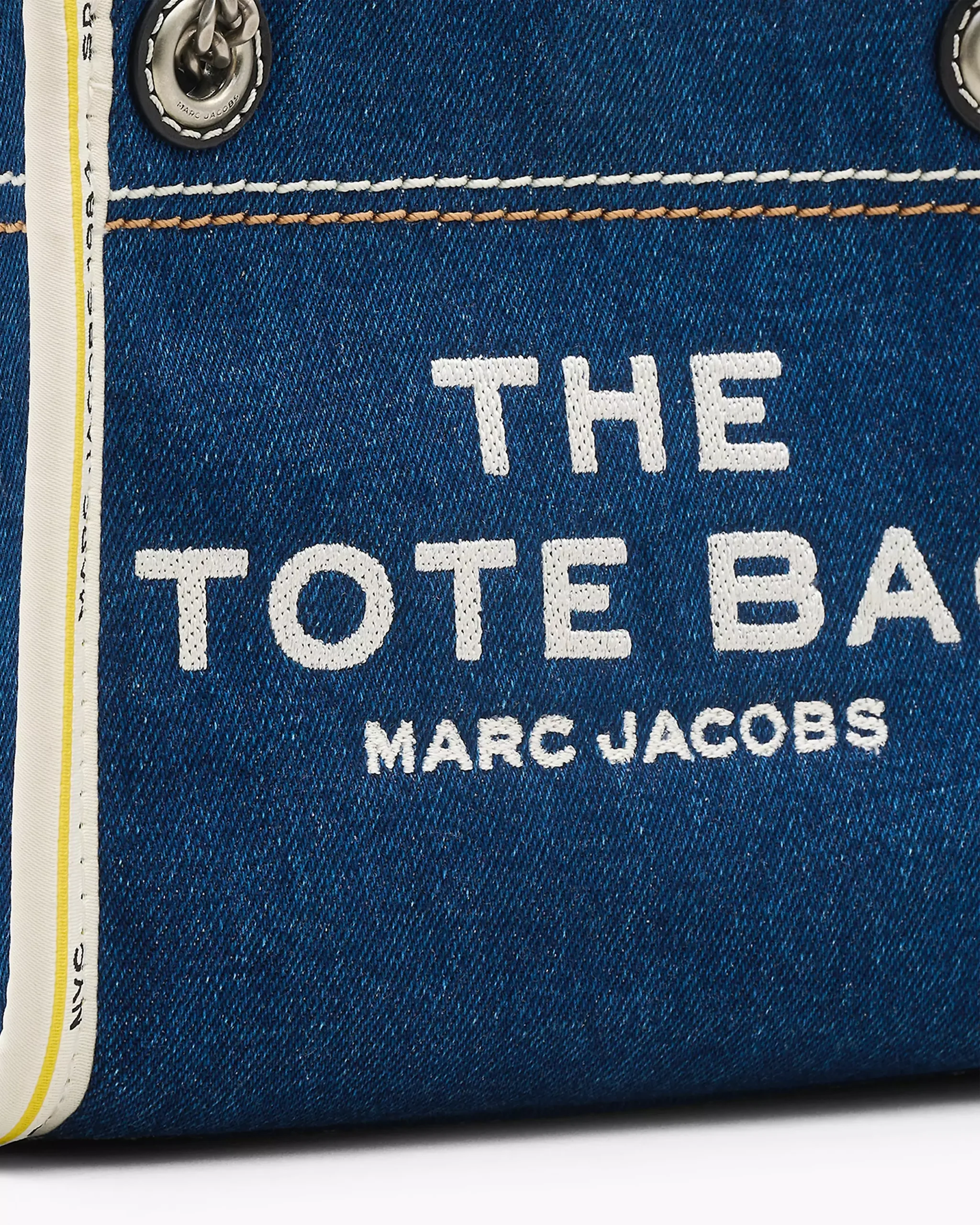 The Marc Jacobs Denim Chain Crossbody Tote Bag Dark Wash - Image 5