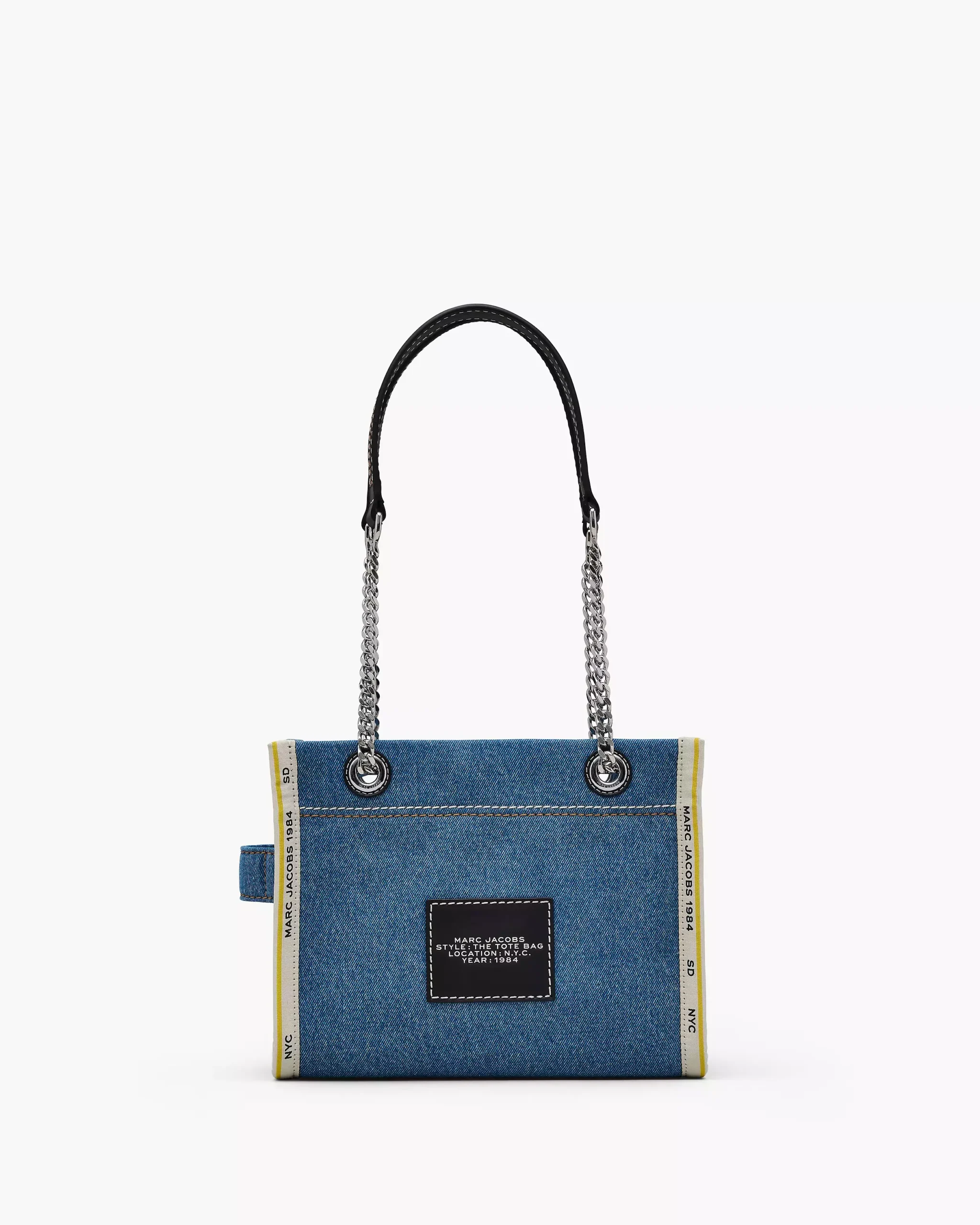 THE MARC JACOBS DENIM CHAIN SMALL TOTE BAG Light Wash - Image 3
