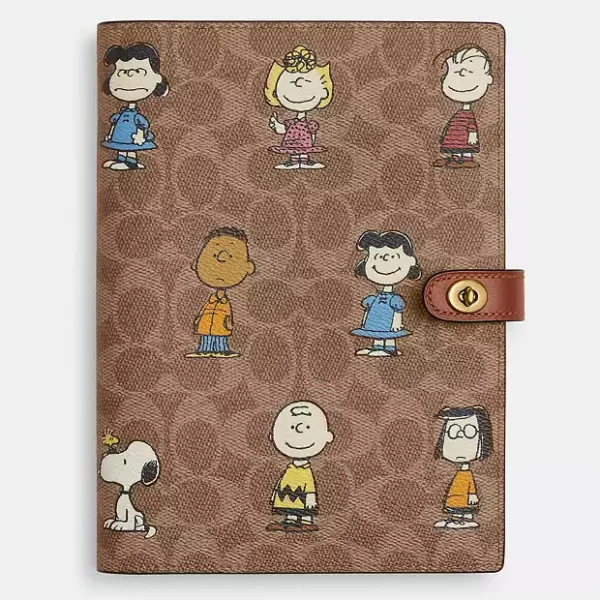 Coach X Peanuts Notebook In Signature Canvas