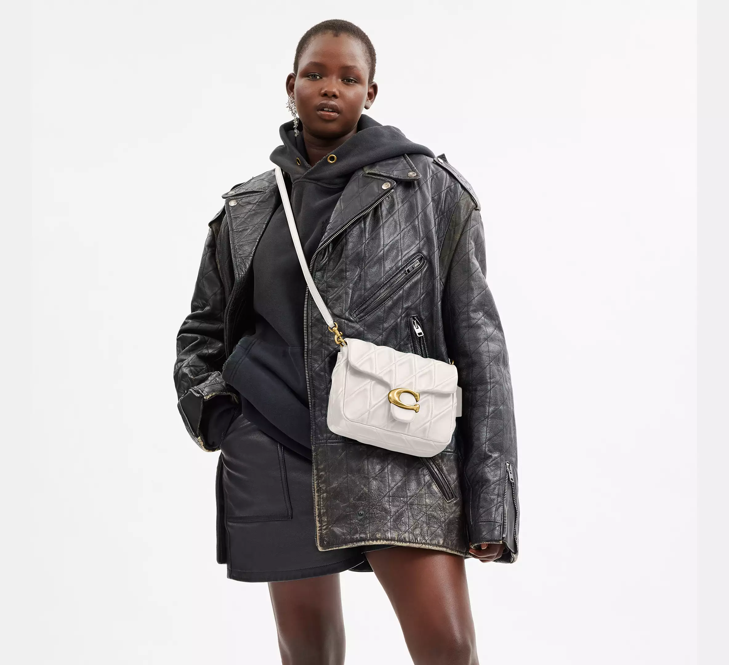 Coach Times Square Tabby Shoulder Bag With Quilting Chalk - Image 7