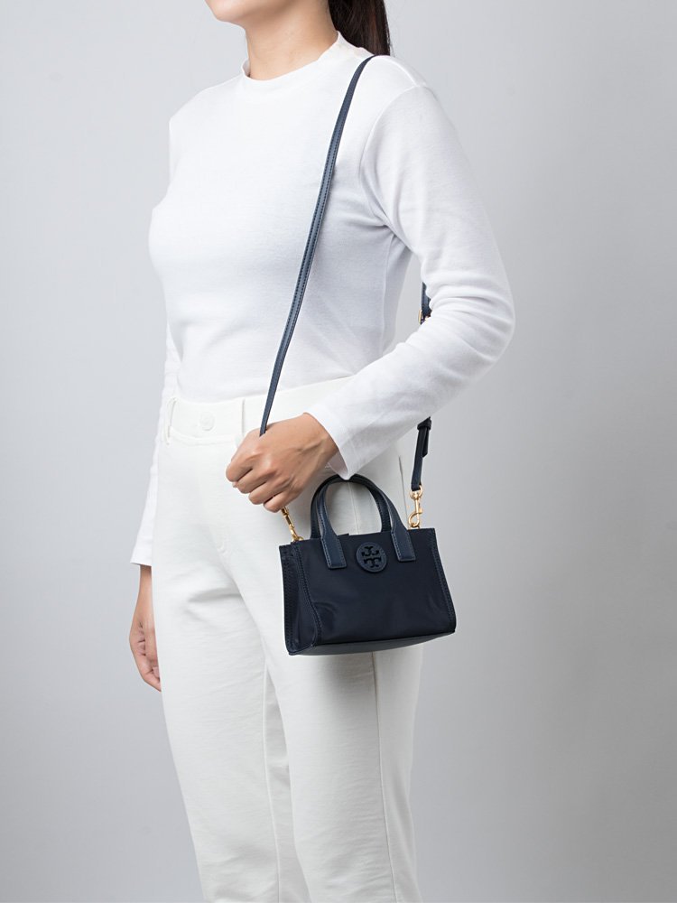 Tory Burch Ella Nylon Mini Tote Navy - Image 2