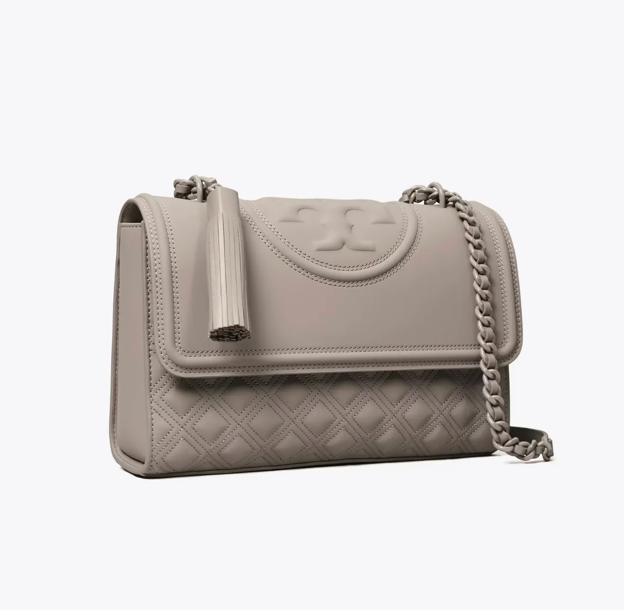 Tory Burch Fleming Convertible Shoulder Bag Gray heron Matte - Image 2
