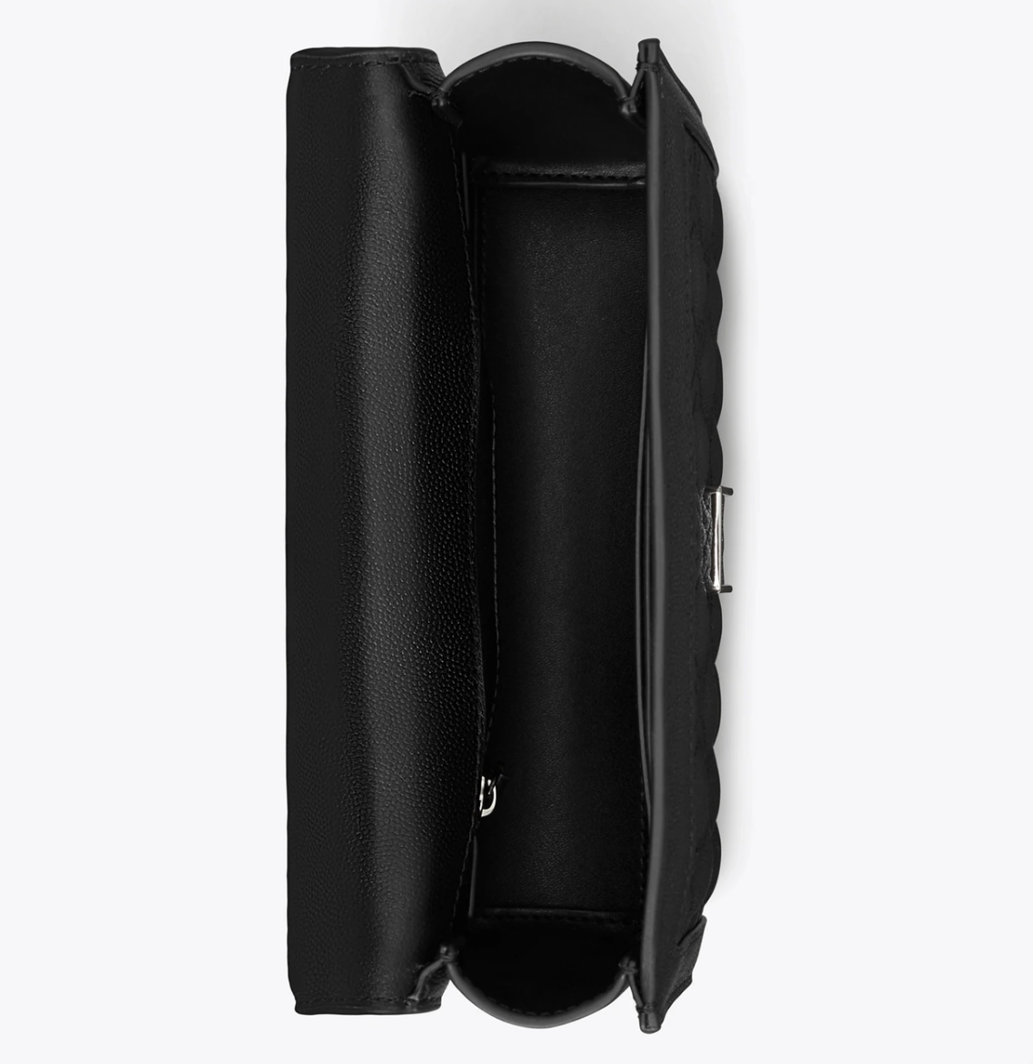 Tory Burch Fleming Small Convertible Shoulder Bag Black Polished-Grain - Image 3