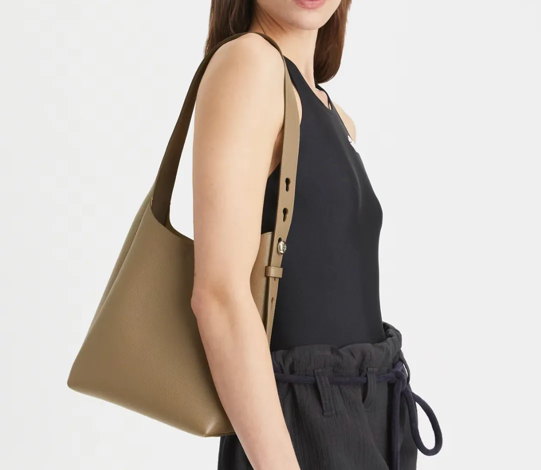 Tory Burch Small Romy Hobo Bag Wild Mushroom - Image 2