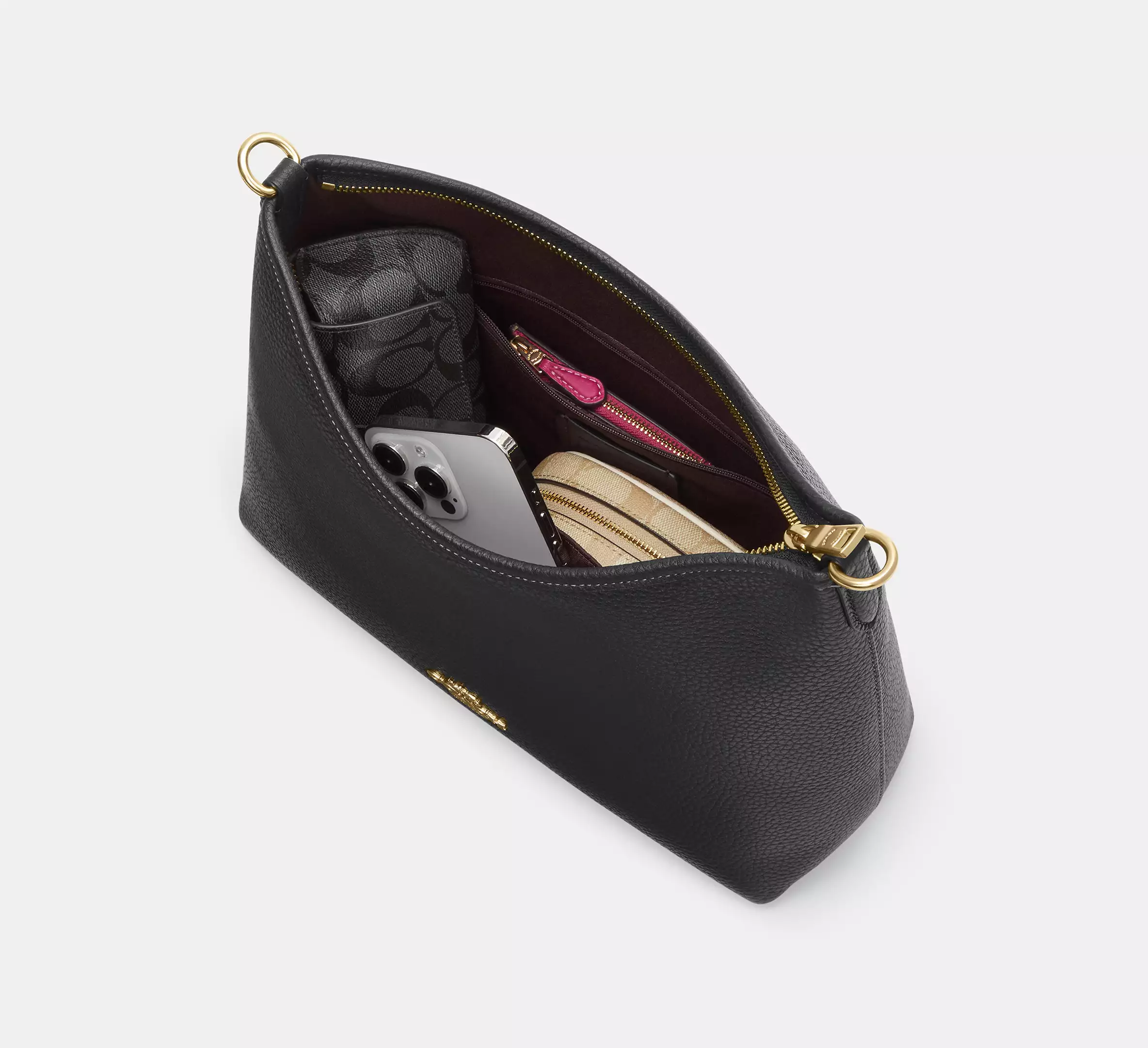 Coach Laurel Shoulder Bag In Signature Canvas Walnut Black - Image 3