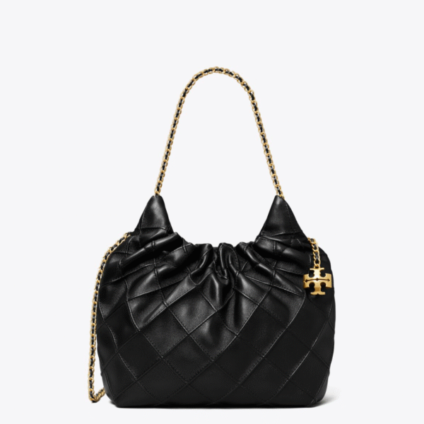 Tory Burch Mini Fleming Soft Hobo Bag Black
