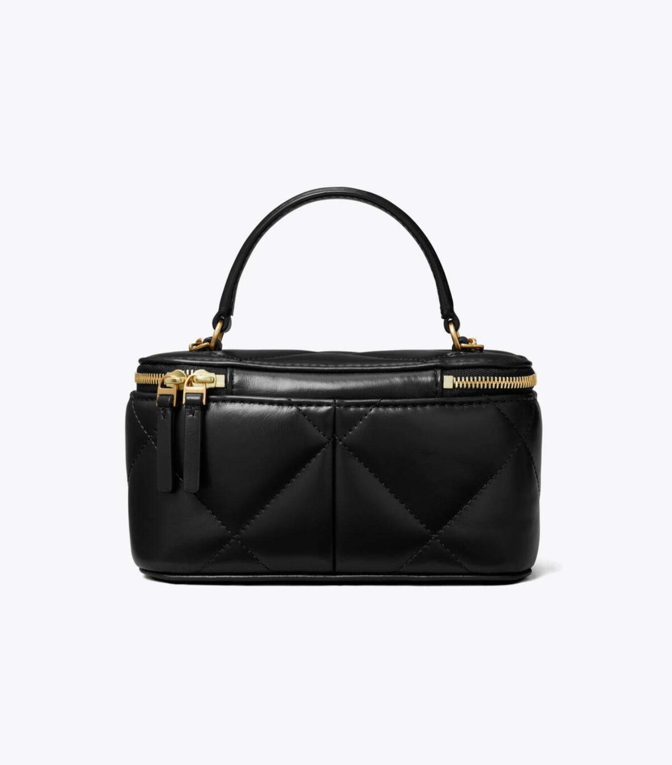 Tory Burch Kira Charm Diamond Quilt Vanity Case Black - Image 3