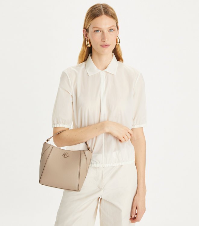 Tory Burch McGraw Small Bucket Bag Fresh Clay - Image 5