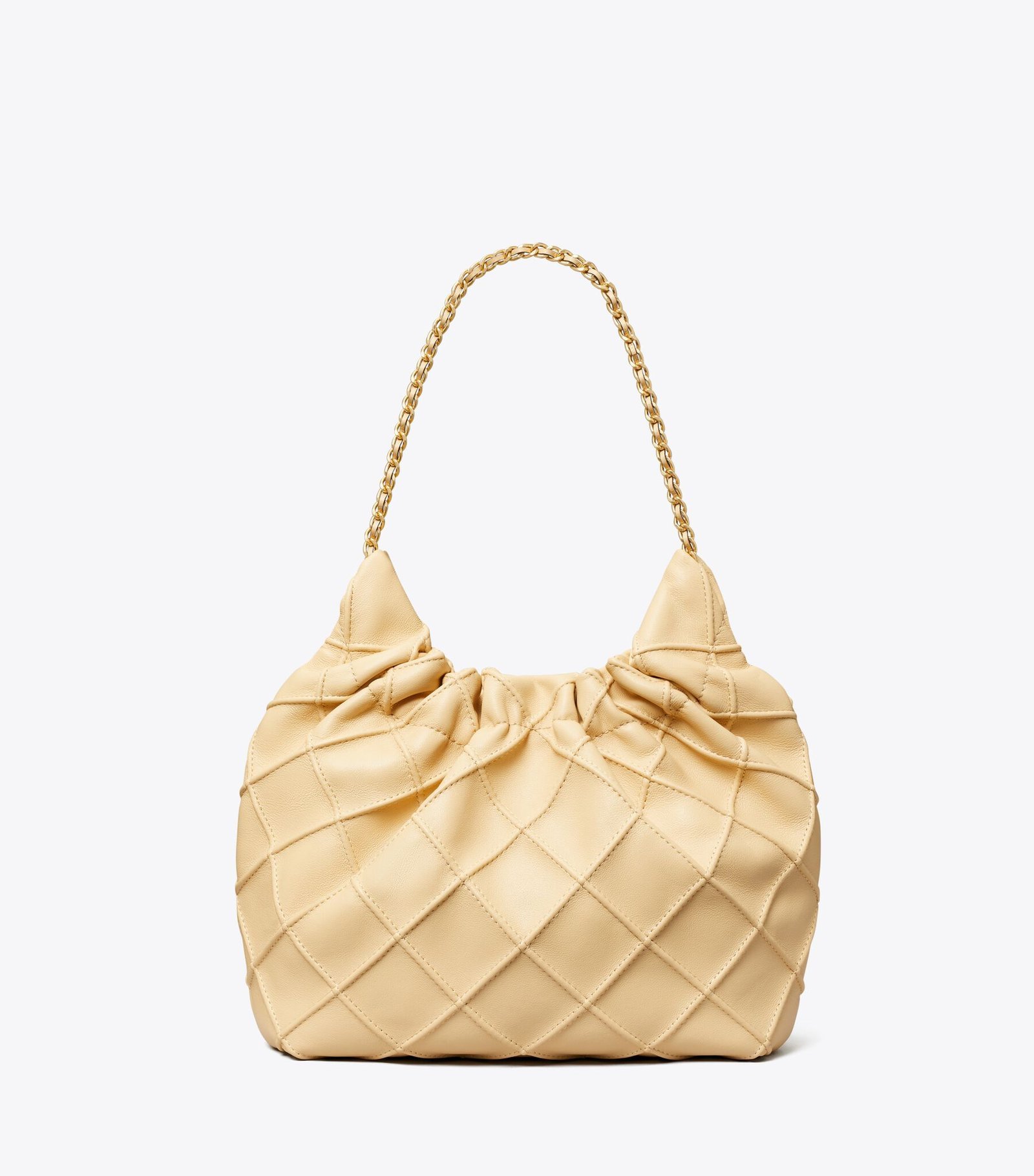 Tory Burch Mini Fleming Soft Hobo Bag Vanilla Soft Serve - Image 3