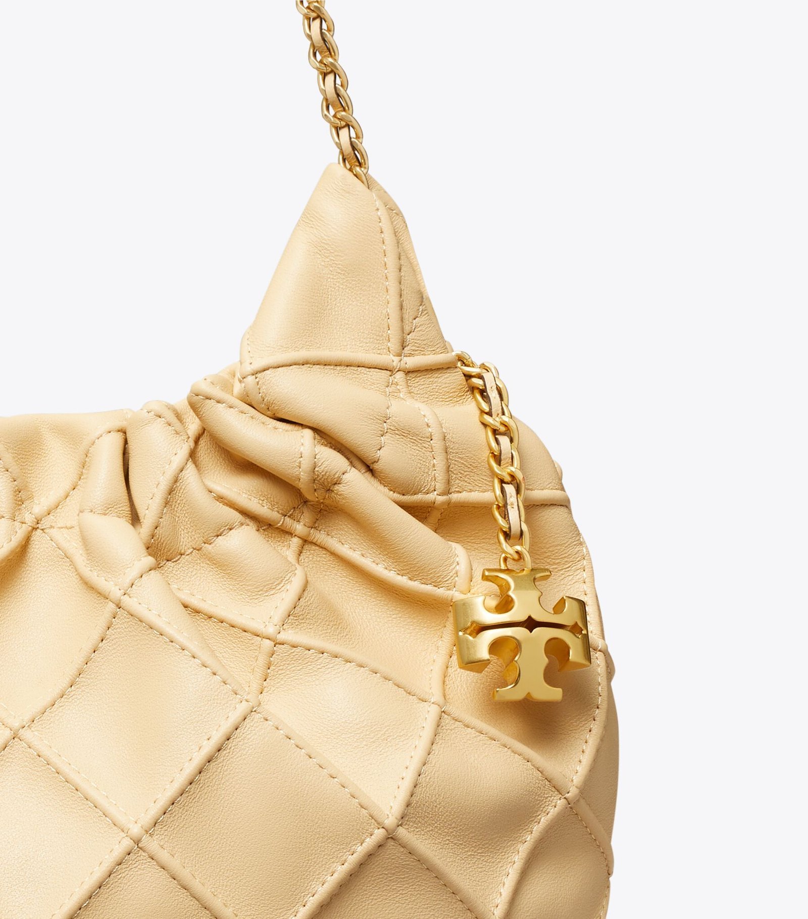Tory Burch Mini Fleming Soft Hobo Bag Vanilla Soft Serve - Image 4