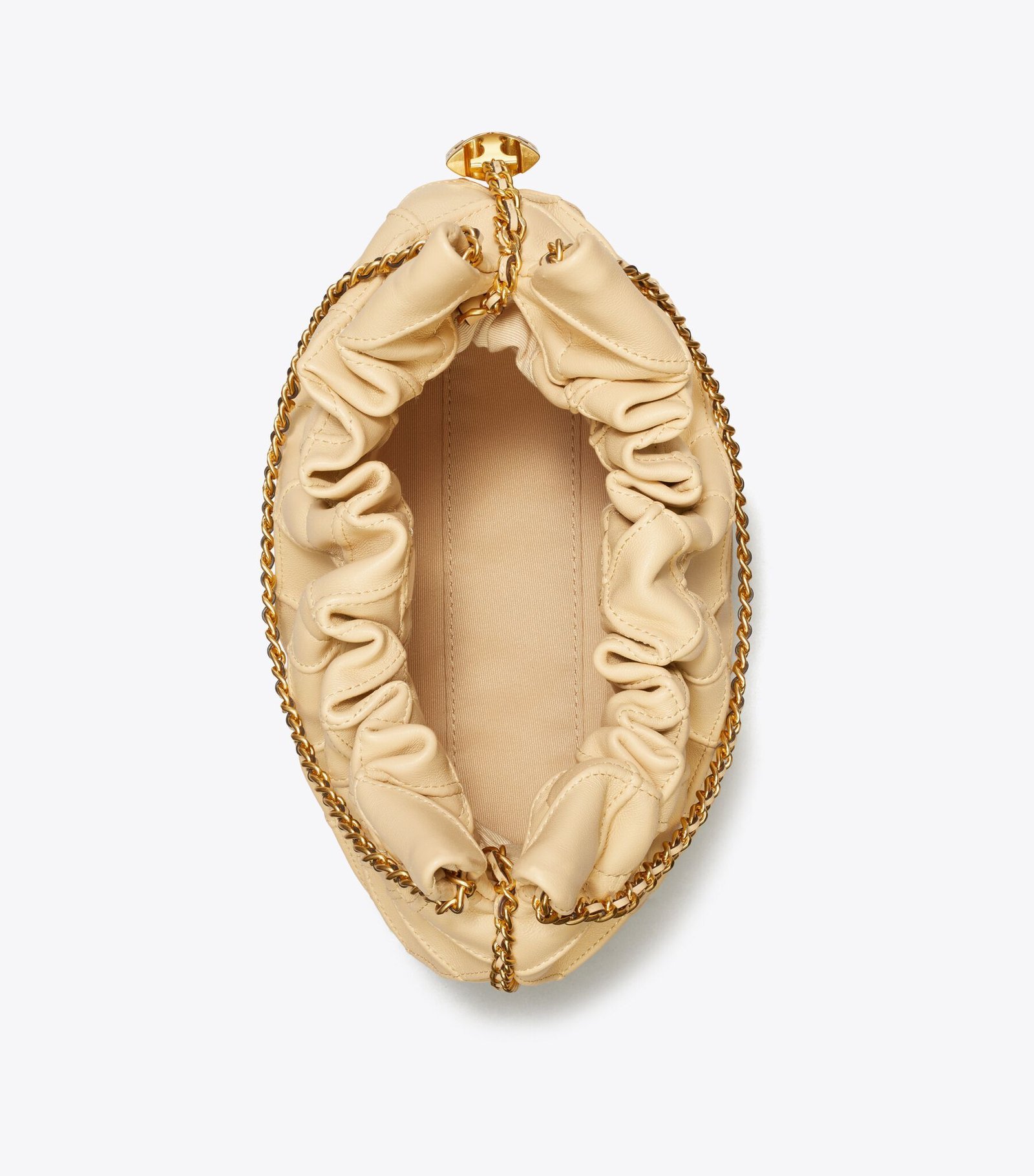 Tory Burch Mini Fleming Soft Hobo Bag Vanilla Soft Serve - Image 5