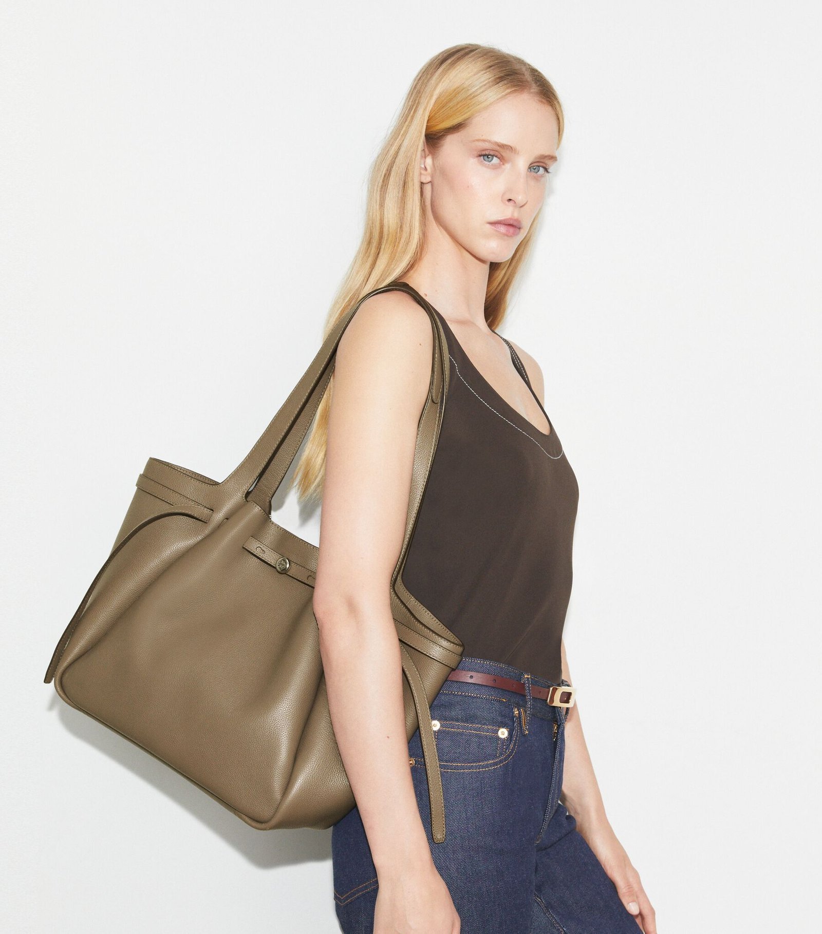 Tory Burch Romy Tote Wild Mushroom - Image 2