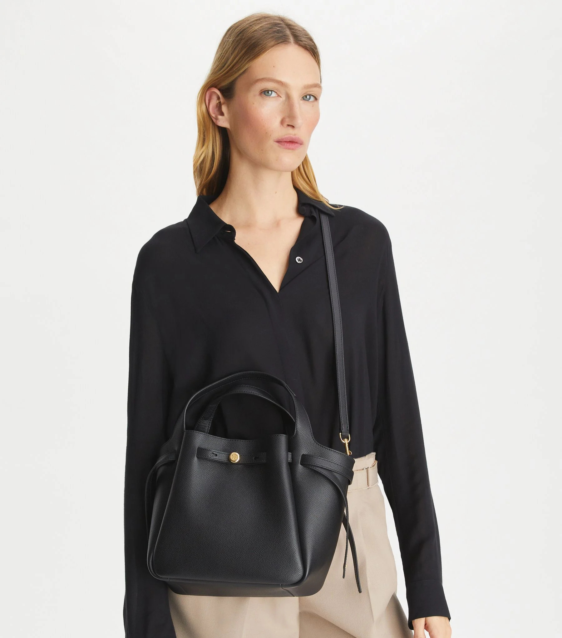 Tory Burch Small Romy Tote Black - Image 3