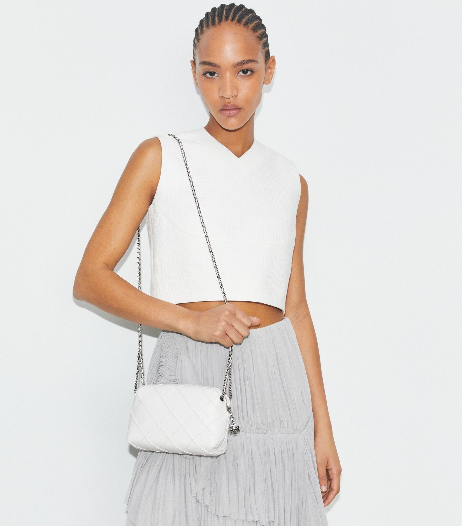 Tory Burch Fleming Soft Crossbody Bag Blanc - Image 2