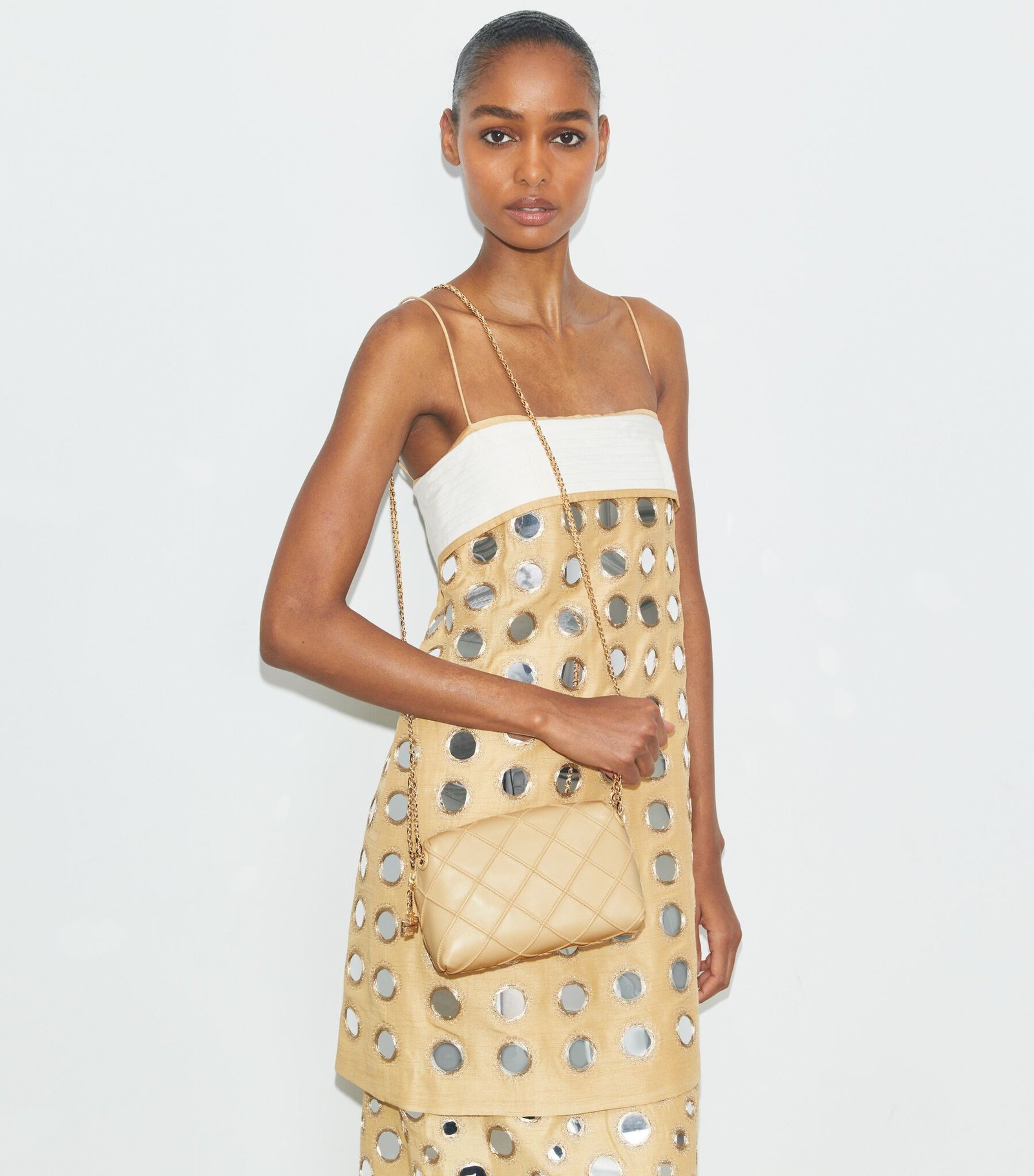 Tory Burch Fleming Soft Crossbody Bag Vanilla Soft Serve - Image 2