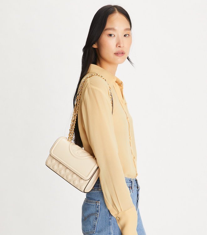 Tory Burch Fleming Small Convertible Shoulder Bag New Cream - Image 5