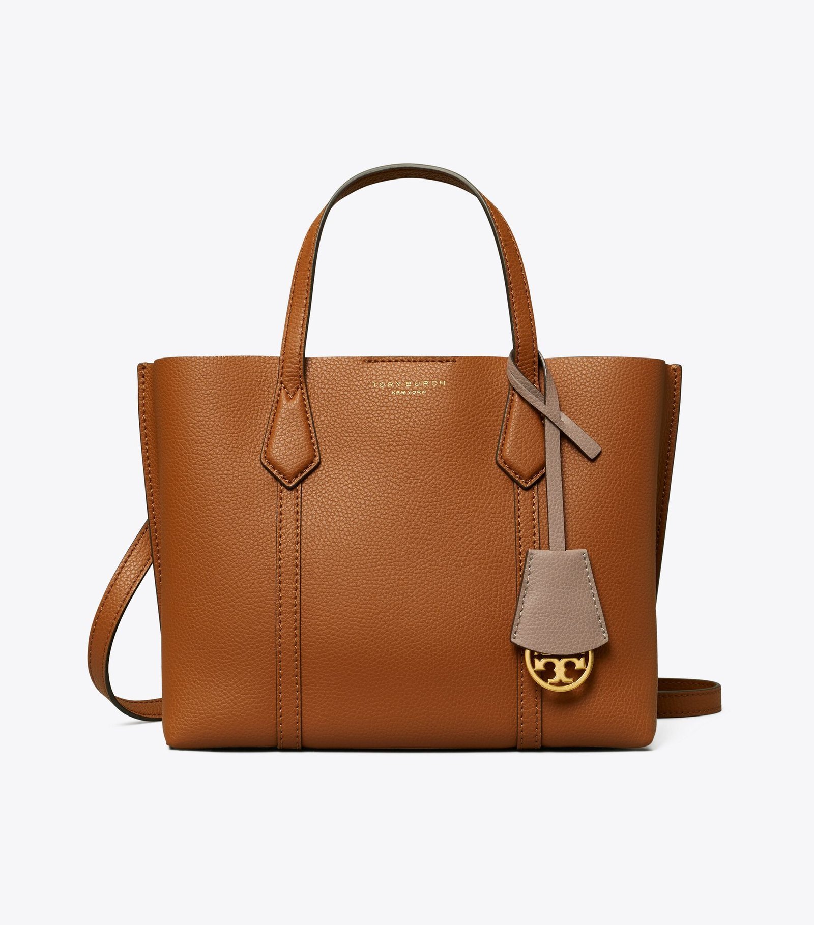 Tory Burch Small Perry Triple-compartment Tote Bag Light Umber - Image 2