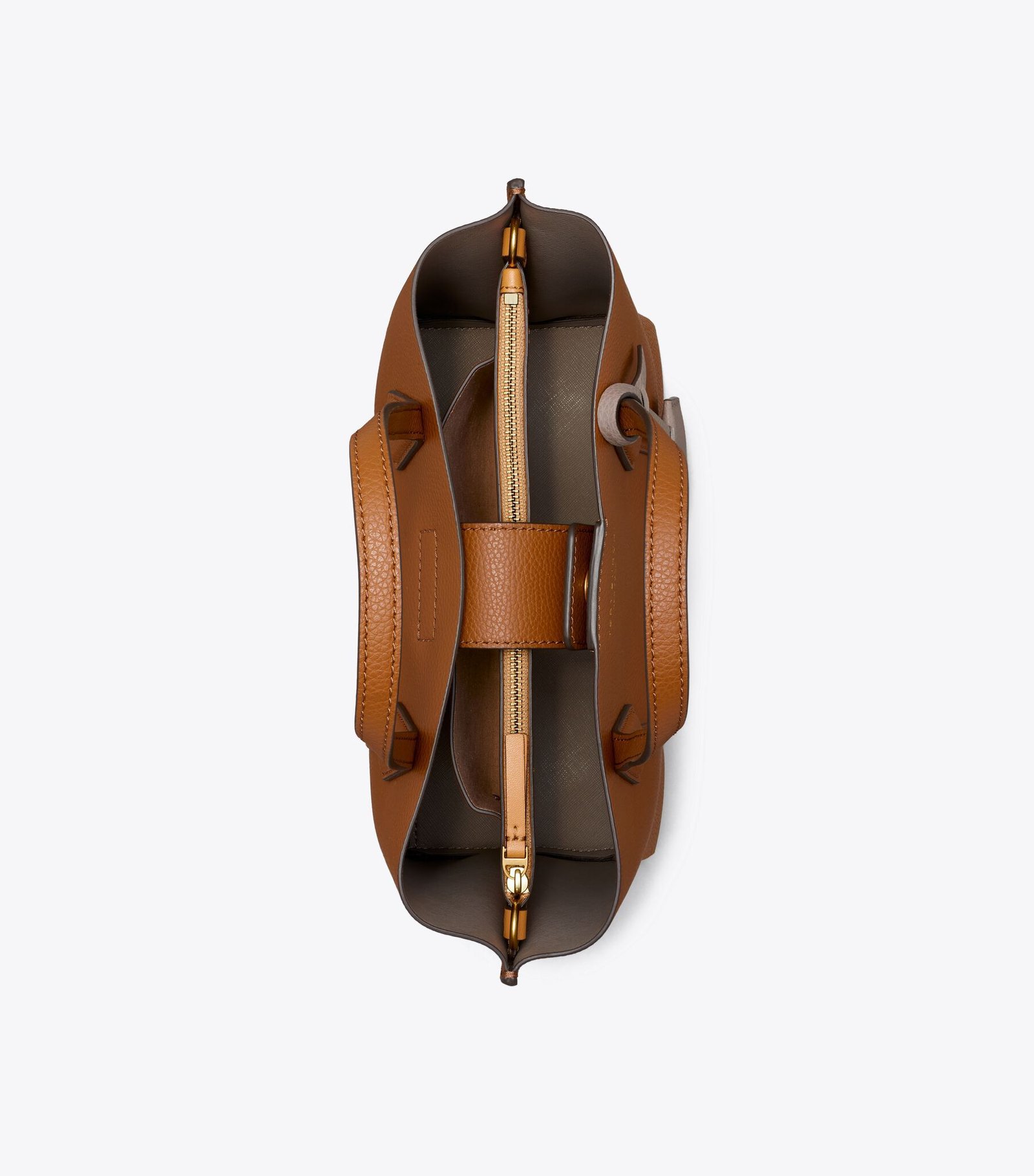 Tory Burch Small Perry Triple-compartment Tote Bag Light Umber - Image 4