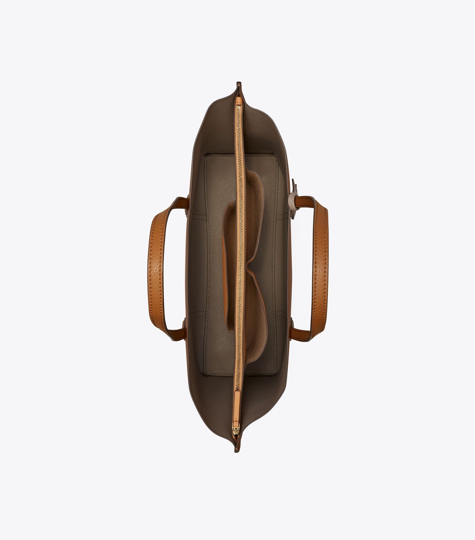 Tory Burch Perry Triple-compartment Tote Bag Light Umber - Image 4