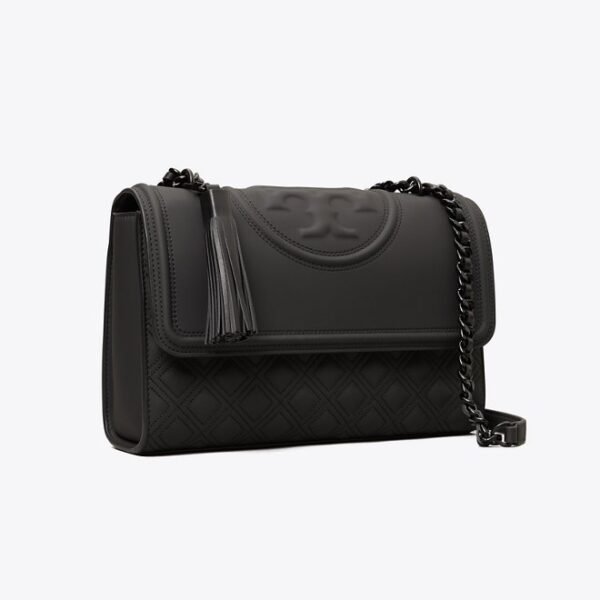 Tory Burch Fleming Small Convertible Shoulder Bag Black Matte