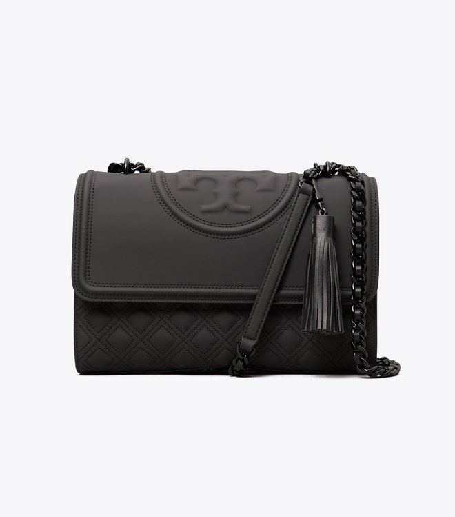 Tory Burch Fleming Small Convertible Shoulder Bag Black Matte - Image 2