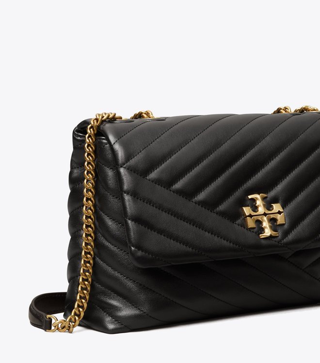 Tory Burch Kira Chevron-Quilted Convertible Shoulder Bag Black - Image 3