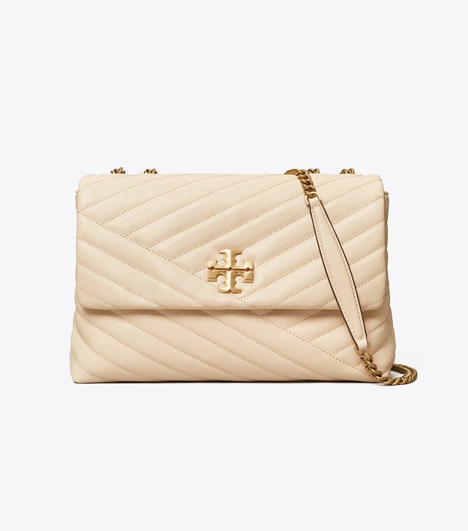 Tory Burch Kira Chevron-Quilted Convertible Shoulder Bag New Cream - Image 2