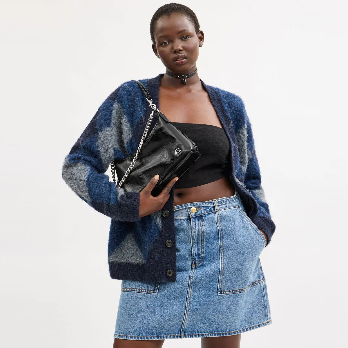 Coach Juliet Shoulder Bag 25 Black Glaze - Image 7