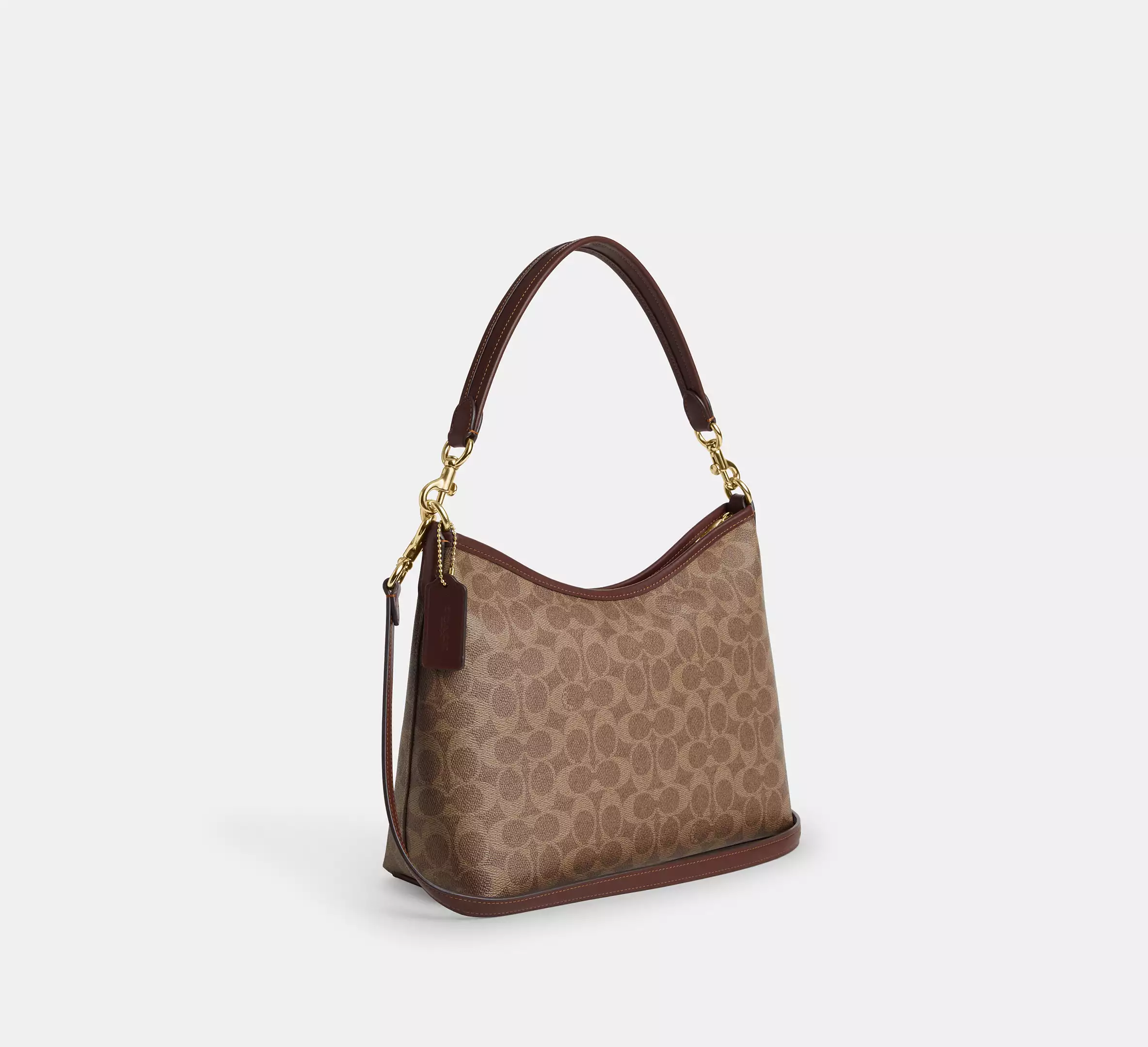 Coach Laurel Shoulder Bag In Signature Canvas Tan Brown - Image 2