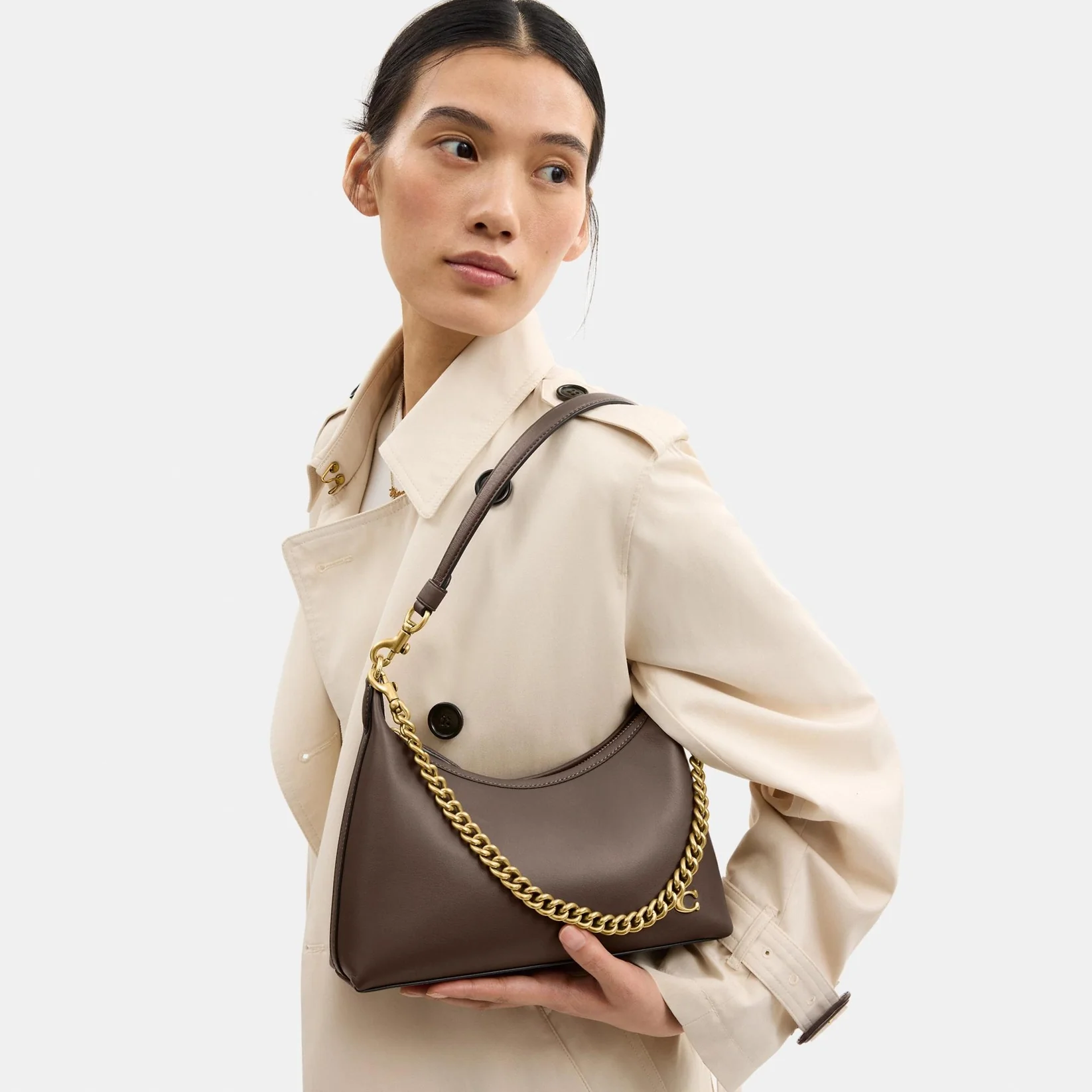 Coach Juliet Shoulder Bag 25 Dark Stone - Image 7