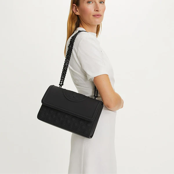 Tory Burch Fleming Convertible Shoulder Bag Black Matte - Image 2