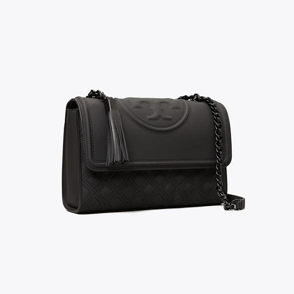 Tory Burch Fleming Convertible Shoulder Bag Black Matte - Image 3