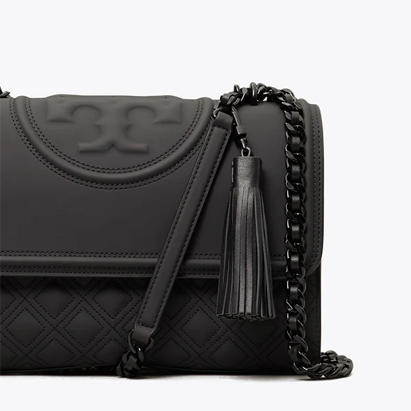 Tory Burch Fleming Convertible Shoulder Bag Black Matte - Image 4