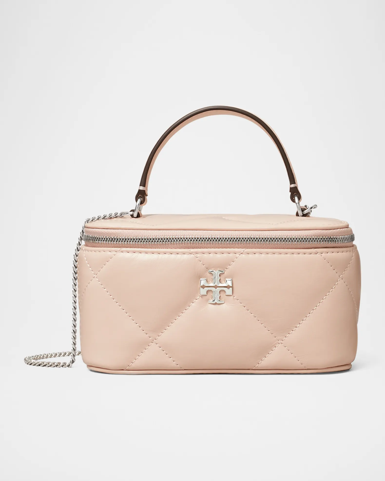 Tory Burch Kira Charm Diamond Quilt Vanity Case Soft pink - Image 2