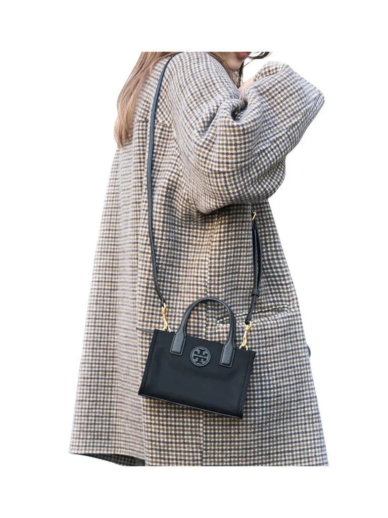 Tory Burch Ella Nylon Mini Tote Black - Image 3